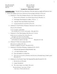 Long sermon outline - Christ Covenant Church