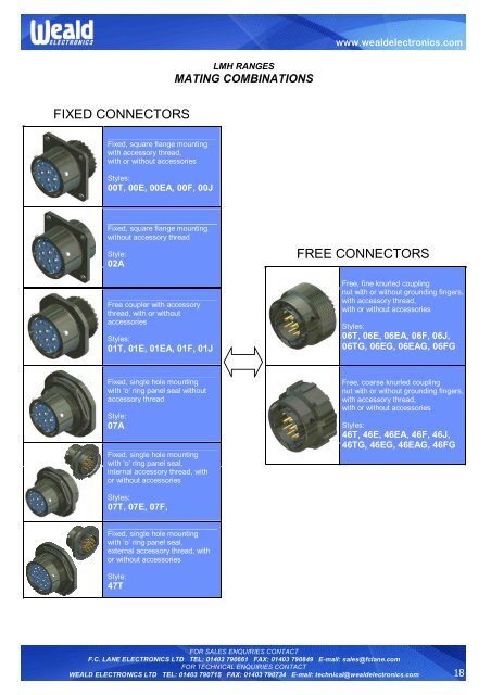 LMH Connectors - F C Lane