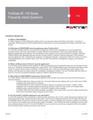 FortiGate-50 -100 Series Frequently Asked Questions