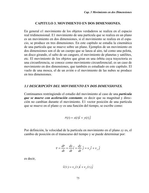 CapÃ­tulo 3. Movimiento en dos dimensiones. - DGEO