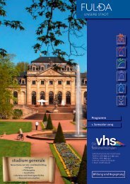 vhs - Programmheft der Stadt Fulda - 1. Semester 2014