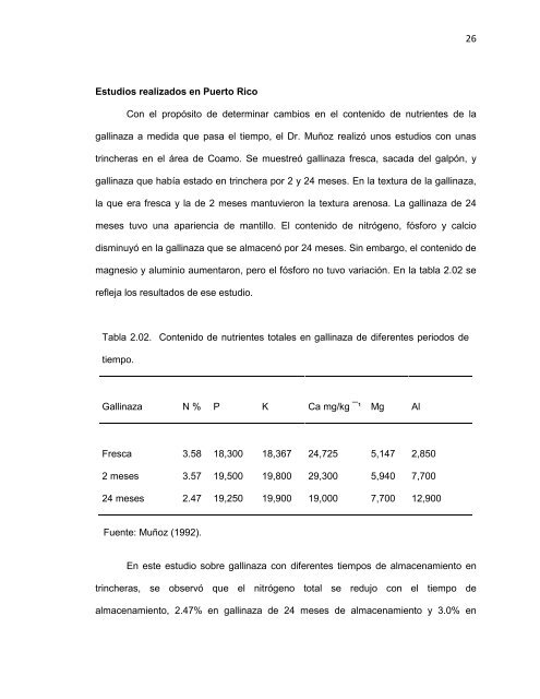 Manejo de disposición de la gallinaza en el nucleo de producción ...