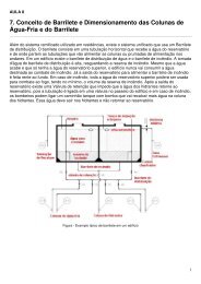 7. Conceito de Barrilete e Dimensionamento das Colunas de Ãgua ...