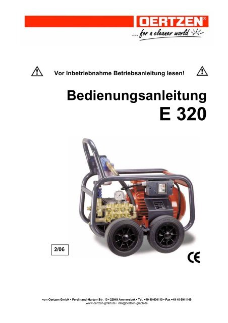 Bedienungsanleitung - von Oertzen GmbH