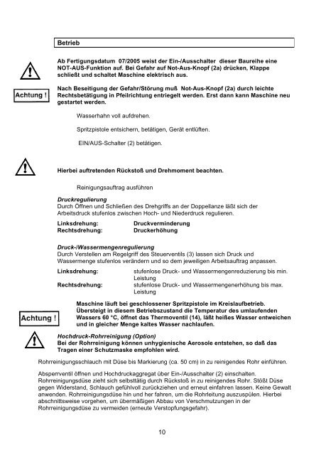 Bedienungsanleitung - von Oertzen GmbH