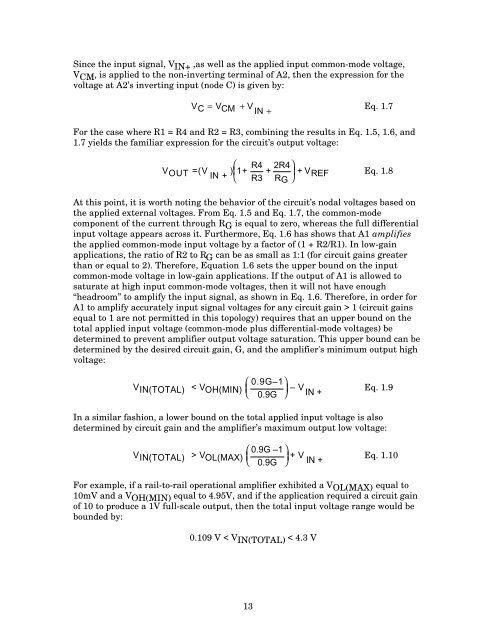 SECTION 1 SINGLE-SUPPLY AMPLIFIERS - Analog Devices