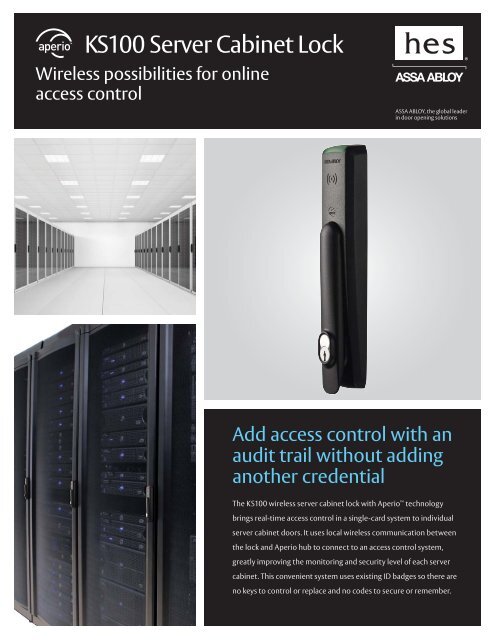 Ks100 Server Cabinet Lock Access Control Solutions From Assa