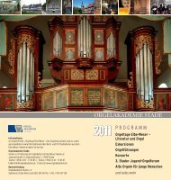 komplettes Programmheft 2011 - Orgelakademie Stade