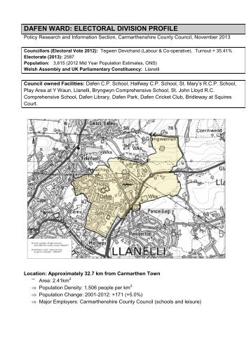 Dafen WARD: ELECTORAL DIVISION PROFILE