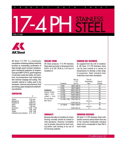 17-4 PH STAINLESS - AK Steel