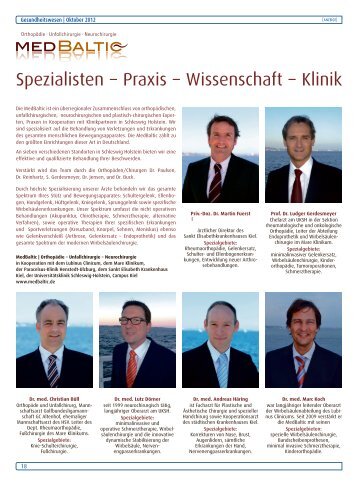 Spezialisten – Praxis – Wissenschaft – Klinik - MedBaltic