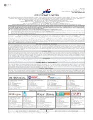 JSW ENERGY LIMITED - IDBI Capital