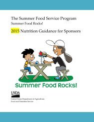 Nutrition Guidance Manual - WI Child Nutrition Programs (FNS)