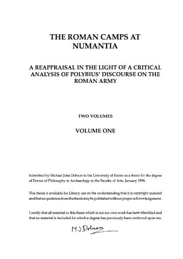 THE ROMAN CAMPS AT NUMANTIA N - Historia Antigua