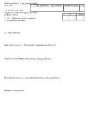 Matematika 1 - Integralni ispit