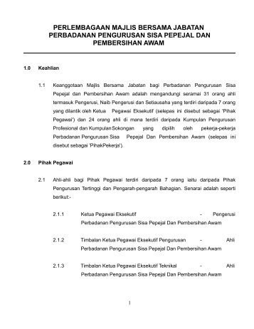 perlembagaan majlis bersama jabatan perbadanan pengurusan ...