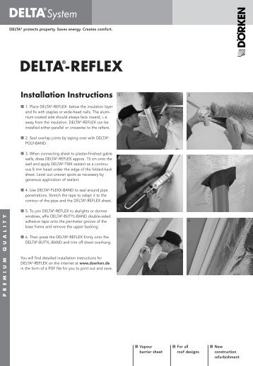 DELTAÂ®-REFLEX Installation Instructions - Membrane DELTA