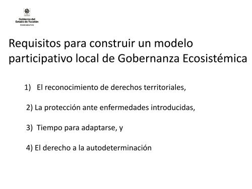 Modelos de Gobernanza Local para Implementar REDD+