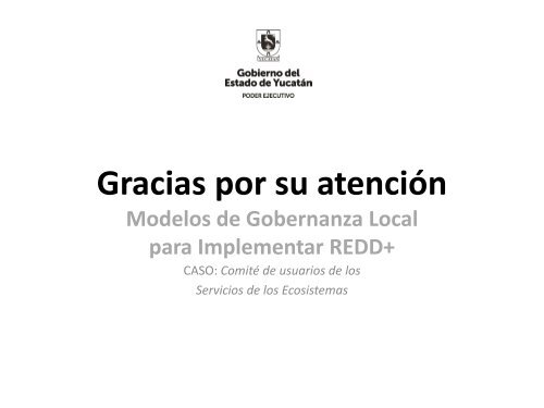 Modelos de Gobernanza Local para Implementar REDD+