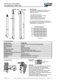 Spindelantrieb WMS 306 Technische Information - WindowMaster