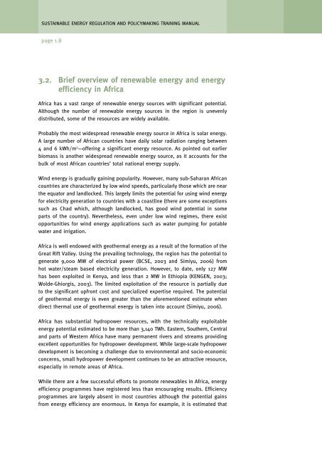 Overview of renewable energy and energy efficiency - unido