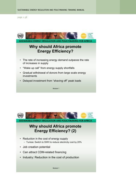 Overview of renewable energy and energy efficiency - unido