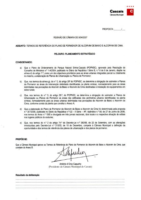 Termos de ReferÃªncia - CÃ¢mara Municipal de Cascais