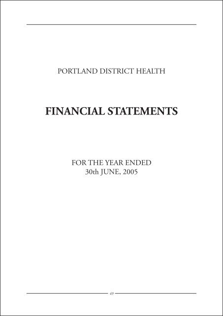 Portland District Health Annual Report 2005 - South West Alliance of ...