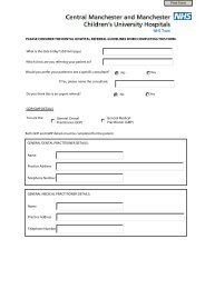 Referral Form - Central Manchester University Hospitals - NHS ...