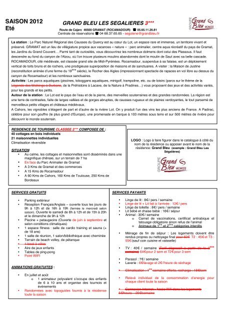 Fiche Technique 12 Segalieres Francais Innova Tourisme