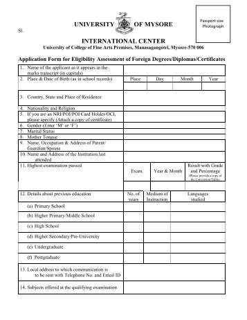 to download Eligibility Assessment Form - International Center