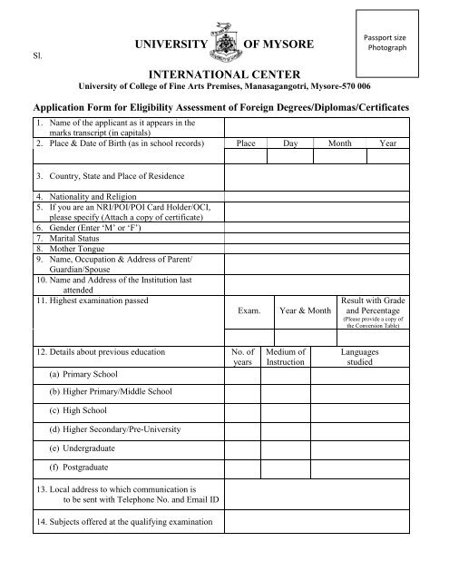 to download Eligibility Assessment Form - International Center