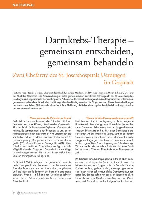 K4-Magazin - St. Josefshospital Uerdingen