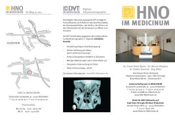 Unser Praxisflyer als PDF - HNO-Hildesheim :: Dr. Bauer :: Dr. Ilbagian