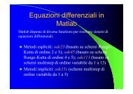 Equazioni differenziali in Matlab