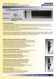 E 1 Analog inputs outputs rack deported communicating ... - LOREME