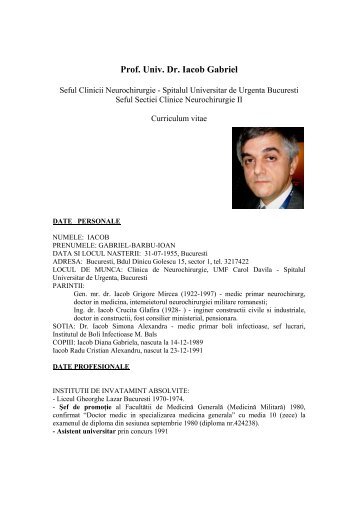 Prof. Univ. Dr. Iacob Gabriel - Asociatia Romana pentru Studiul Durerii