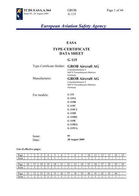 1995 Grob G115 C2, Aircraft Listing