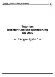 Tutorium Buchführung und Bilanzierung SS 2005 ... - Prof-skopp.de