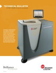 Optima X Series Total System Design - Beckman Coulter