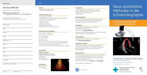 Neue quantitative Methoden in der Echokardiographie - Medizin 2