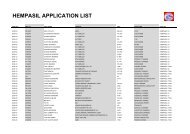 hempasil application list - hempel