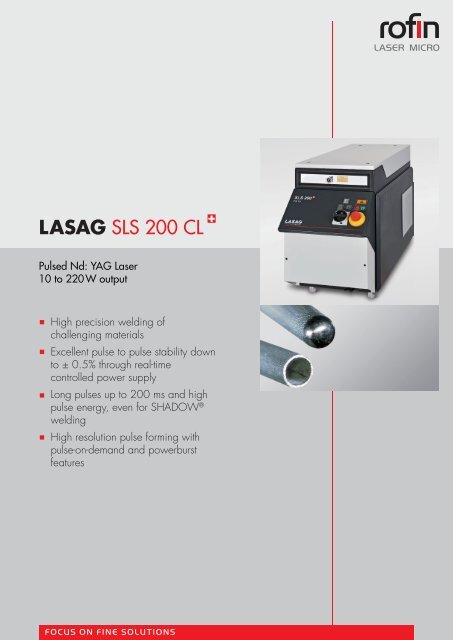 LASAG SLS 200 CL - Rofin