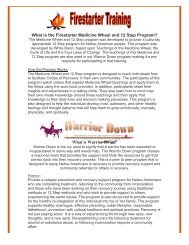 What is the Firestarter Medicine Wheel and 12 Step ... - White Bison