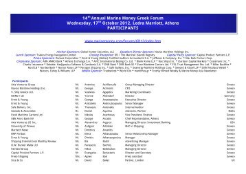 2012 delegates - Marine Money