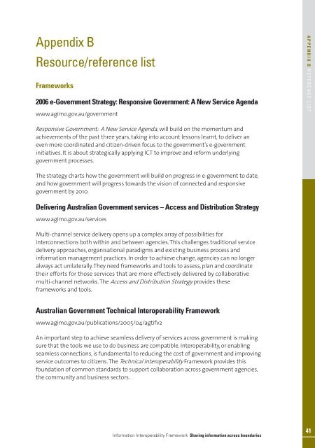 Australian Government Information Interoperability Framework (pdf