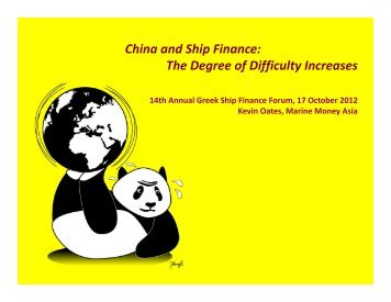 China and Ship Finance: The Degree of Difficulty Increases ...