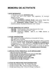Model Memoriu De Activitate