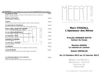 Marc CHAGALL L'épaisseur des Rêves - Meert