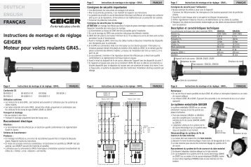 GEIGER Moteur pour volets roulants GR45.. - Geiger Antriebstechnik